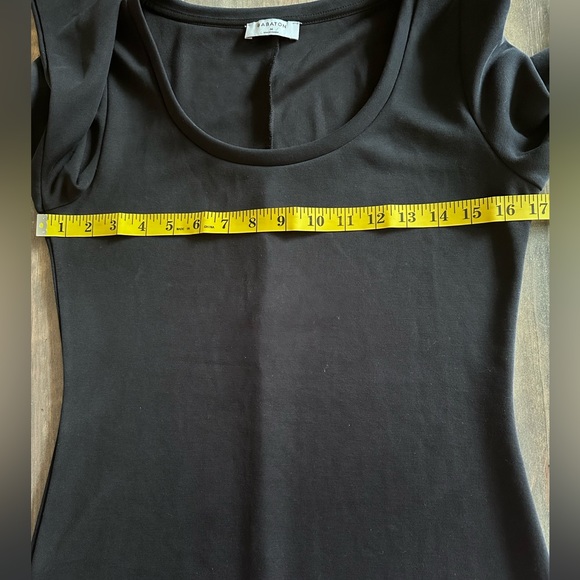 Babaton Dress Sz M Long Sleeve Scoop Neck Mini Dress Little Black Dress Classic - Picture 4 of 9